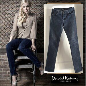 DAVID KAHN JEANS "Nikki" Straight Leg Dark Wash Premium Denim - size 28